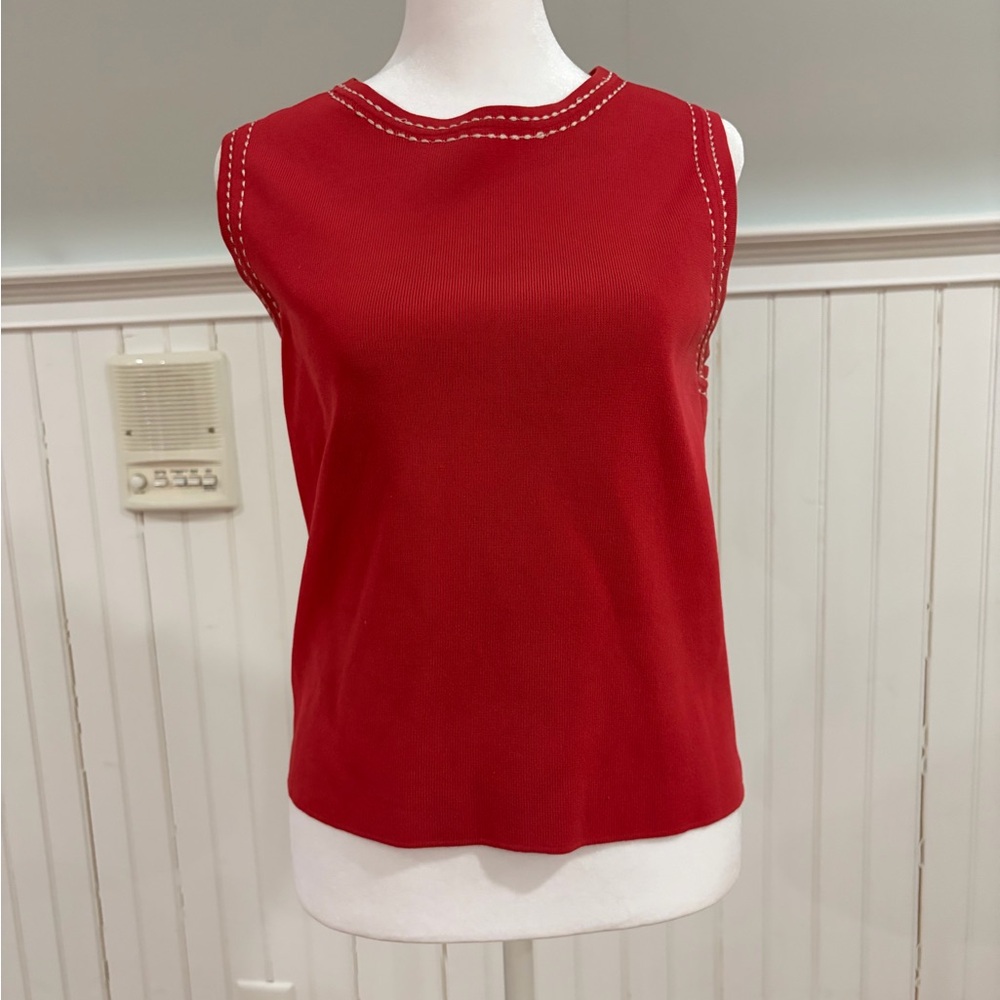 Sleeveless Top with Stitch Detail - Picture 2 of 5